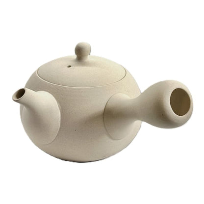 Teapot - Tokoname White Flat Round