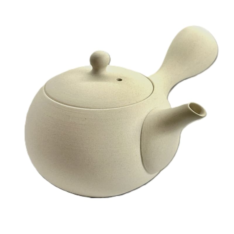 Teapot - Tokoname White Flat Round