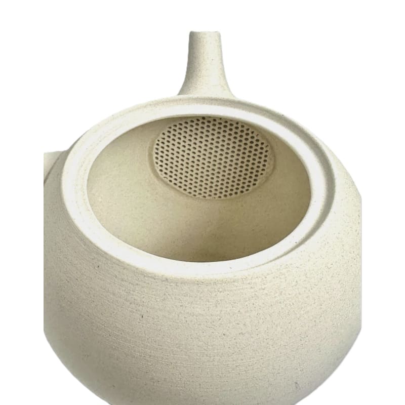 Teapot - Tokoname White Flat Round