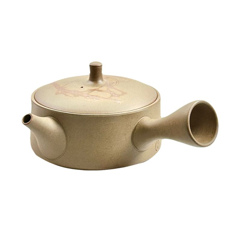 Teapot - GYOKKO Unglazed Stoneware Flat Shape Mogake