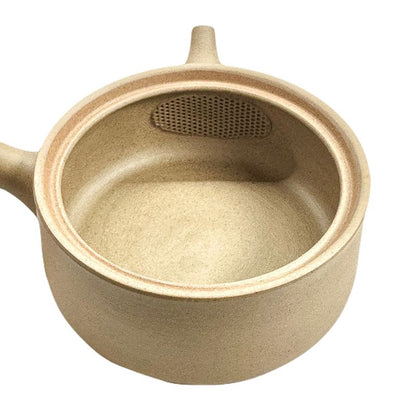 Teapot - GYOKKO Unglazed Stoneware Flat Shape Mogake