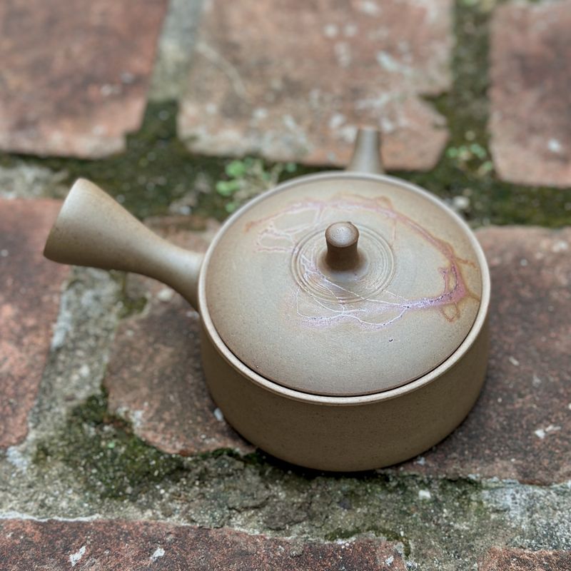 Teapot - GYOKKO Unglazed Stoneware Flat Shape Mogake