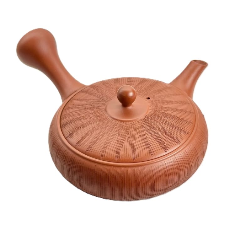 Teapot - Sekiryu Red Clay Comb Pattern