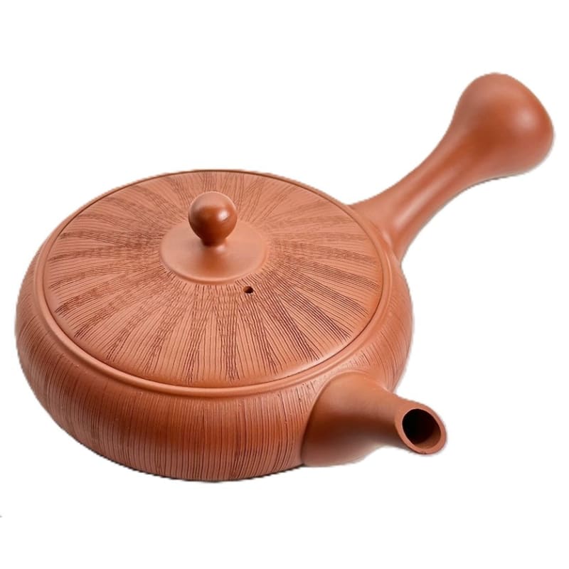Teapot - Sekiryu Red Clay Comb Pattern