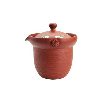 Teapot - Sekiryu Green Clay Striped Chahou