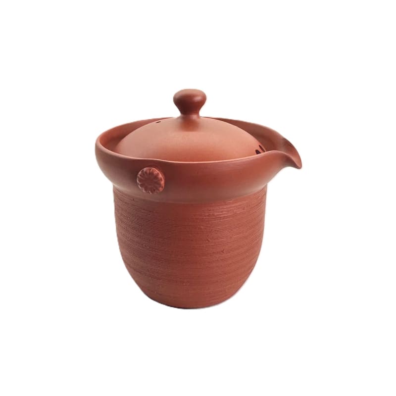 Teapot - Sekiryu Green Clay Striped Chahou