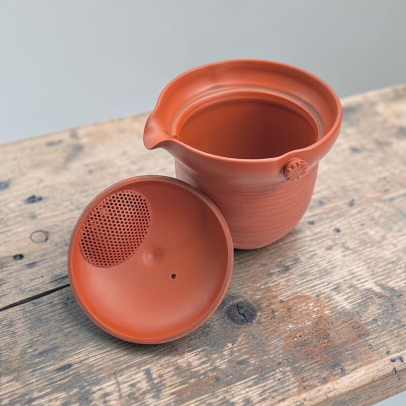  Teapot - Sekiryu Green Clay Striped Chahou