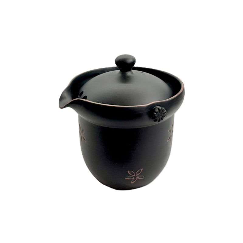 Teapot - Sekiryu Black Smoked Red Cut Chahou