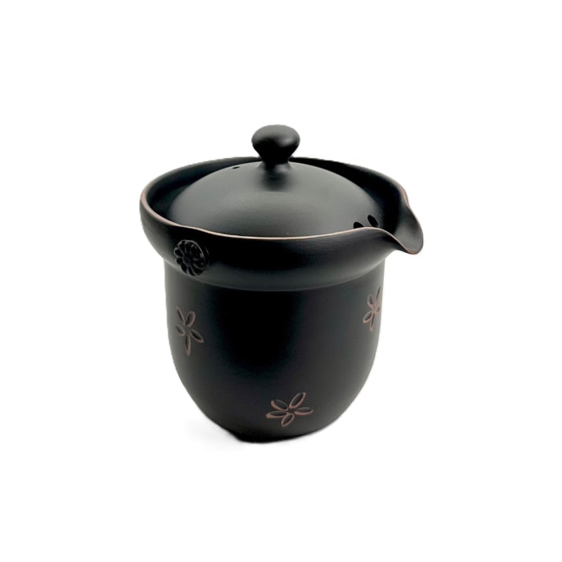 Teapot - Sekiryu Black Smoked Red Cut Chahou