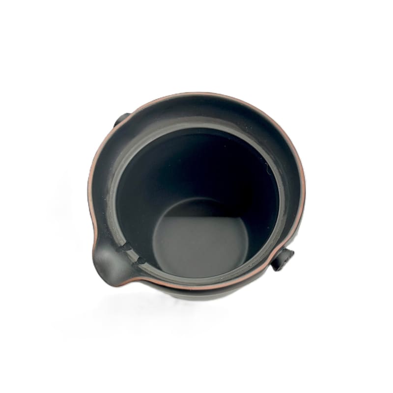 Teapot - Sekiryu Black Smoked Red Cut Chahou