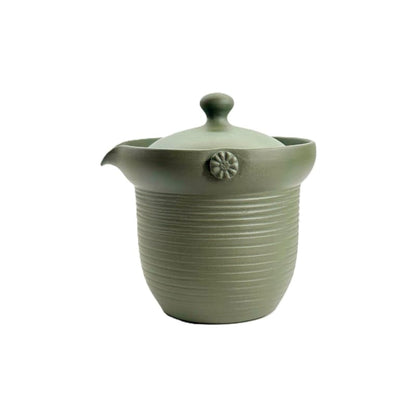 Teapot - Sekiryu Red Clay Camellia Pattern Chahou