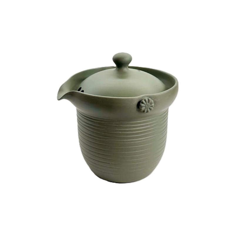 Teapot - Sekiryu Red Clay Camellia Pattern Chahou