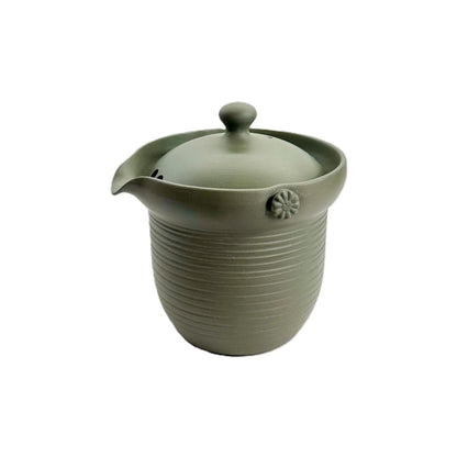 Teapot - Sekiryu Red Clay Camellia Pattern Chahou