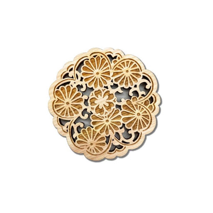 Coaster - Sakura with Chrysanthemum