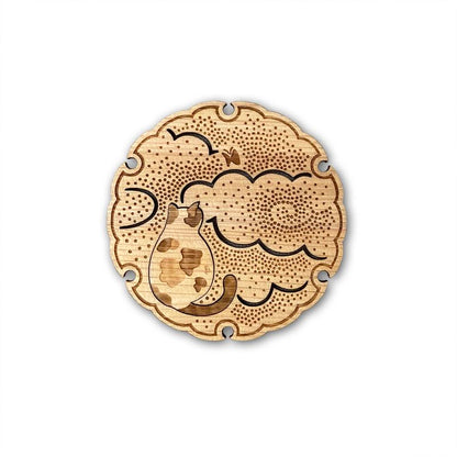 Chopstick Rest and Coaster Set - Butterfly and Calico