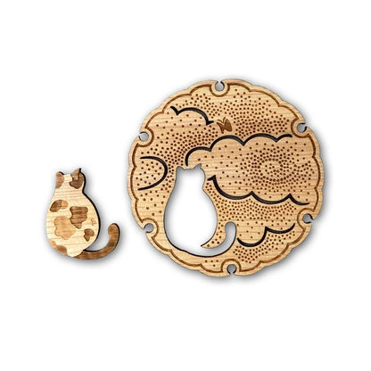 Chopstick Rest and Coaster Set - Butterfly and Calico