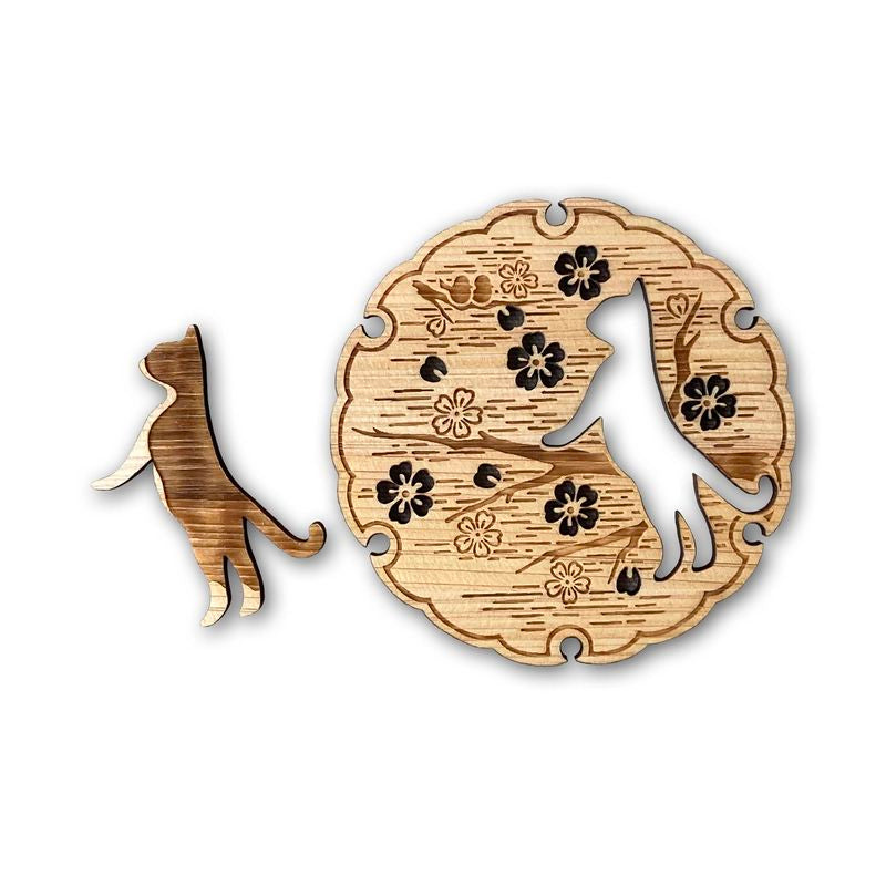 Chopstick Rest and Coaster Set - Bird and Hachiware