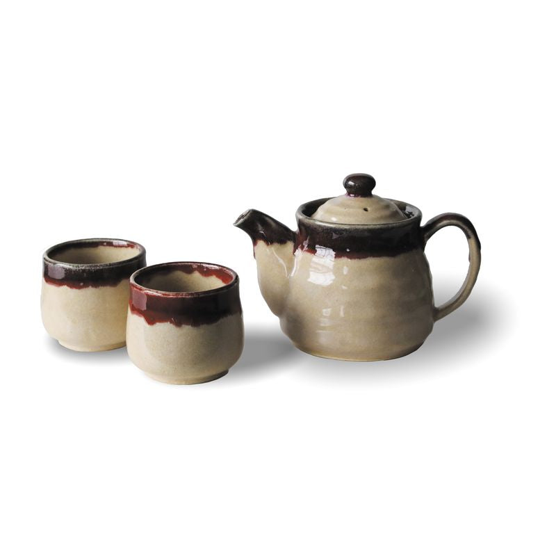 Tea Pot and Cup Set - Sinsha glaze