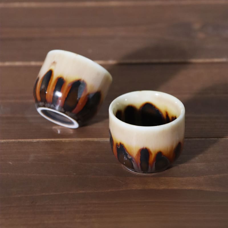 Sake Cup Set (6 pieces) - Yellow Glaze