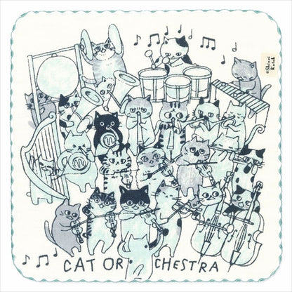 Towel Handkerchief - Cat Orchestra