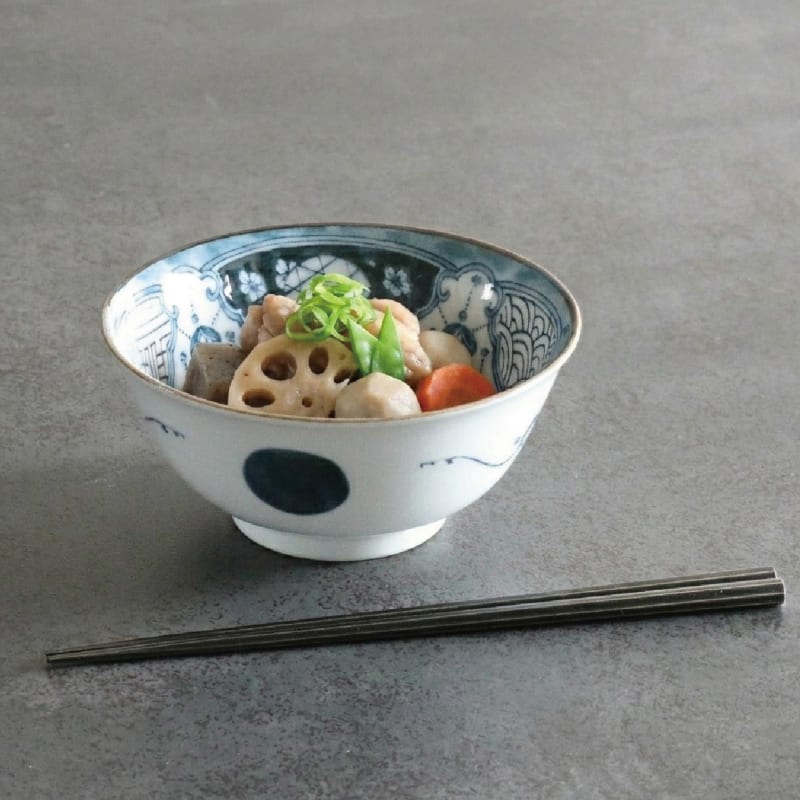 Multi-purpose Bowl Pair (with Chopsticks) - Shonzui Yoraku Pattern