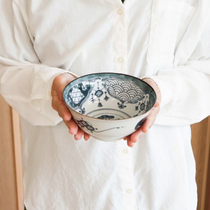 Multi-purpose Bowl Pair (with Chopsticks) - Shonzui Yoraku Pattern