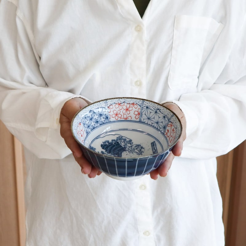Multi-purpose Bowl Pair (with Chopsticks) - Shonzui Wave Fuji
