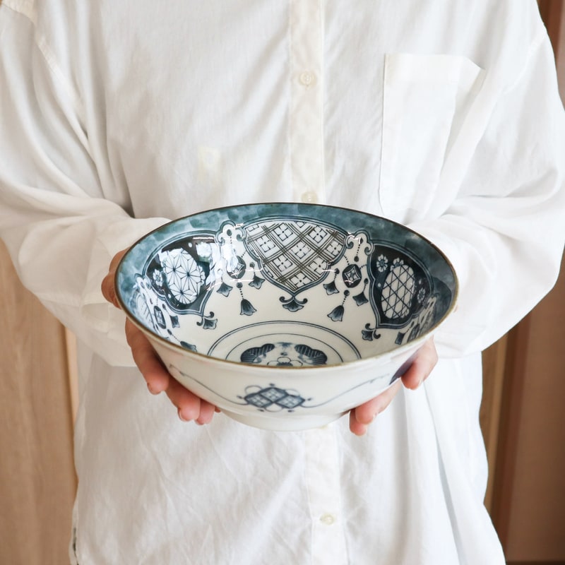 Ramen Set (with Spoon & Chopsticks) - Shonzui Yoraku Pattern