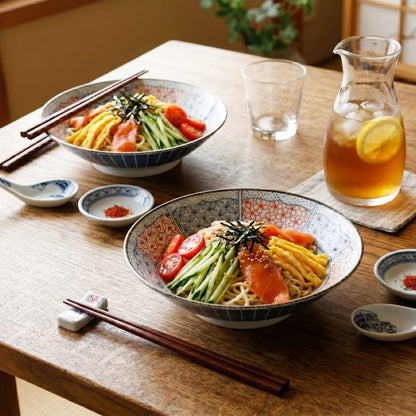 Salad/Noodle Bowl Pair - Shonzui Wave Fuji