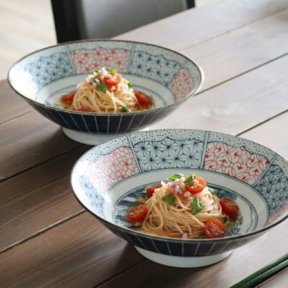 Salad/Noodle Bowl Pair - Shonzui Wave Fuji