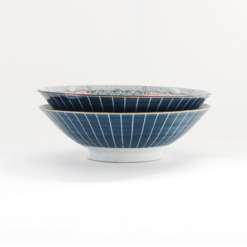 Salad/Noodle Bowl Pair - Shonzui Wave Fuji