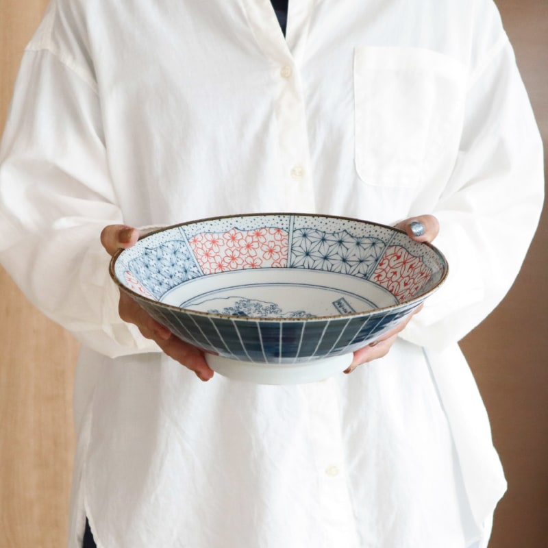 Salad/Noodle Bowl Pair - Shonzui Wave Fuji