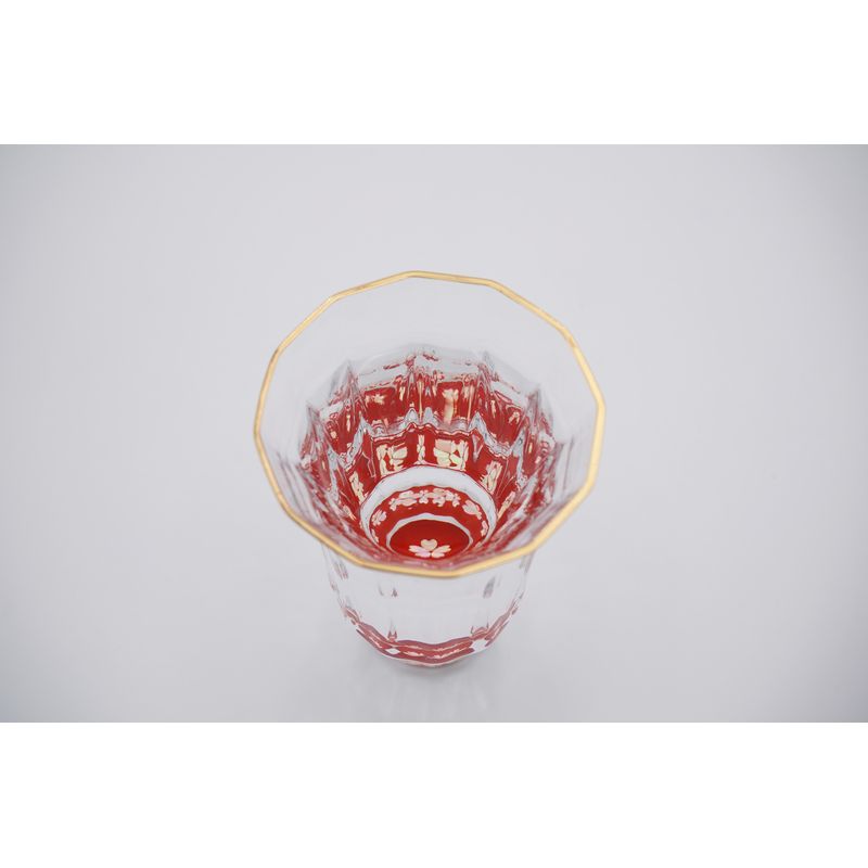 Gold Sake Cup - MANGEKYO Cherry Blossoms & Mother of Pearl