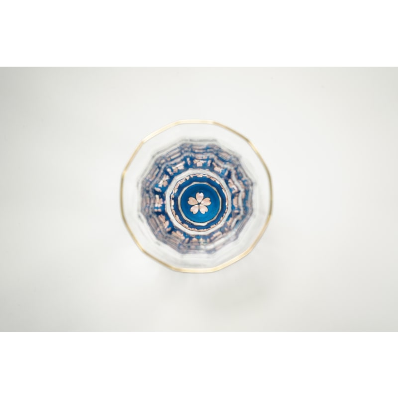 Gold Sake Cup - MANGEKYO Cherry Blossoms & Mother of Pearl