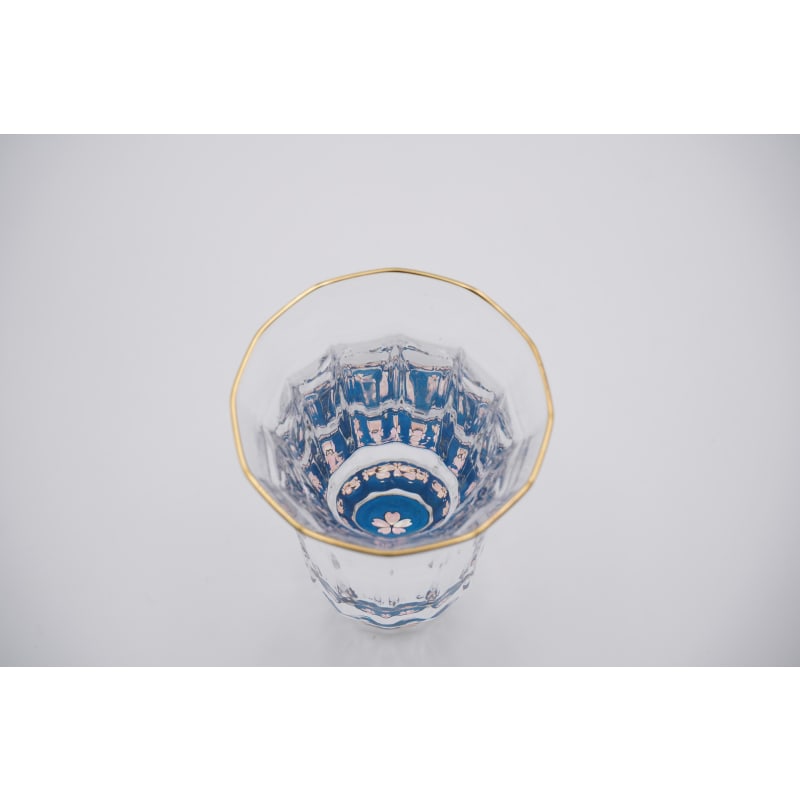 Gold Sake Cup - MANGEKYO Cherry Blossoms & Mother of Pearl