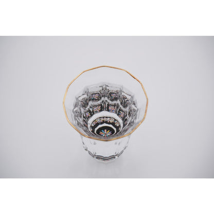 Gold Sake Cup - MANGEKYO Hanabi & Mother of Pearl Black