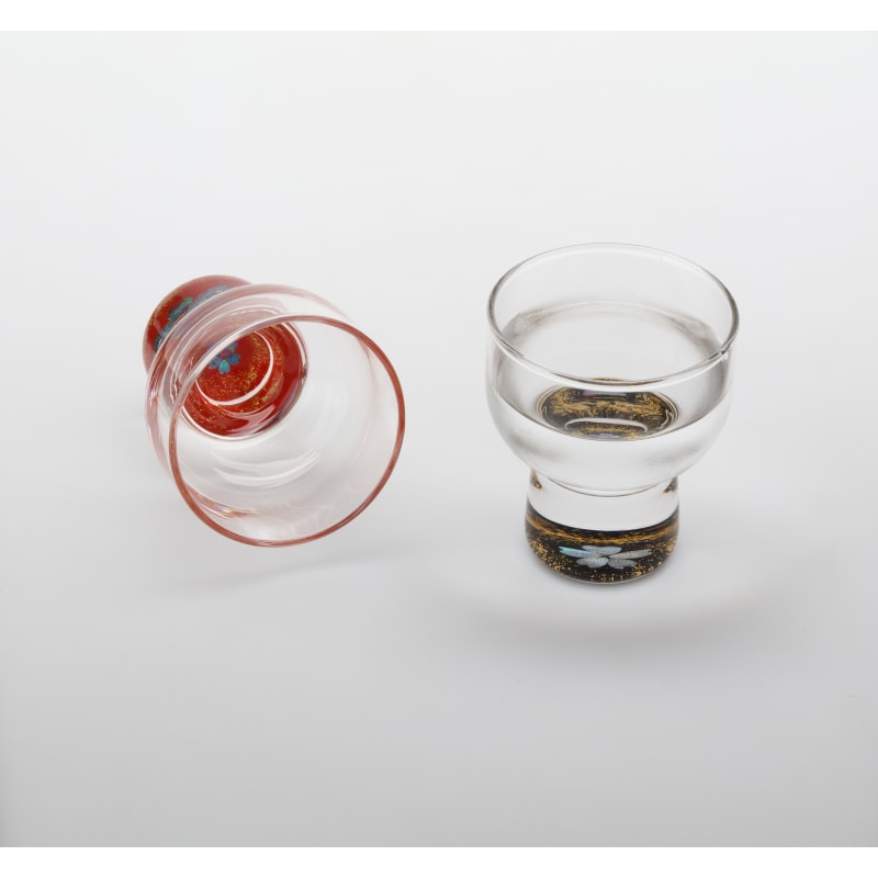 Sake Cup - Gold Cherry Blossoms & Mother of Pearl