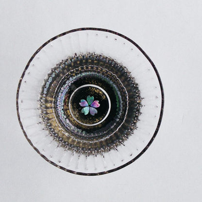 Tokkuri & Sake Cup Set - Gold Cherry Blossoms & Mother of Pearl