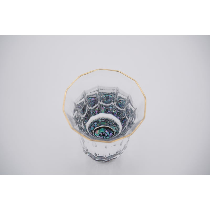 Gold Sake Cup - MANGEKYO Ishigaki & Mother of Pearl