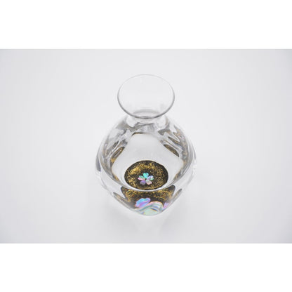 Tokkuri & Sake Cup Set - Gold Cherry Blossoms & Mother of Pearl