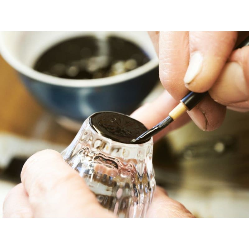 Gold Sake Cup - MANGEKYO Shiho & Mother of Pearl Black