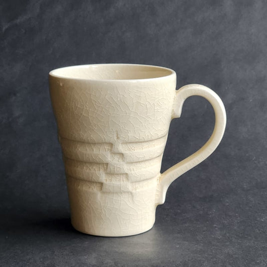 Mug Cup - CHOBUN Carved Design White