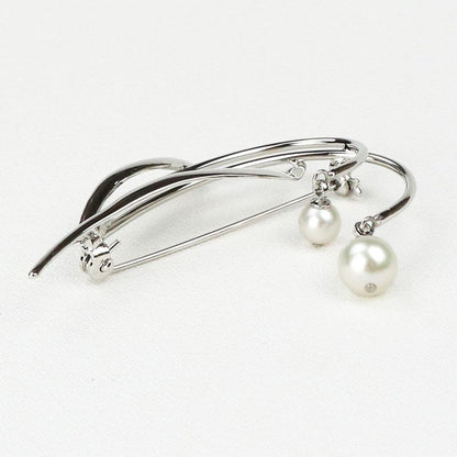 Lily of the Valley Brooch - Akoya Pearl 6.5-8.5mm