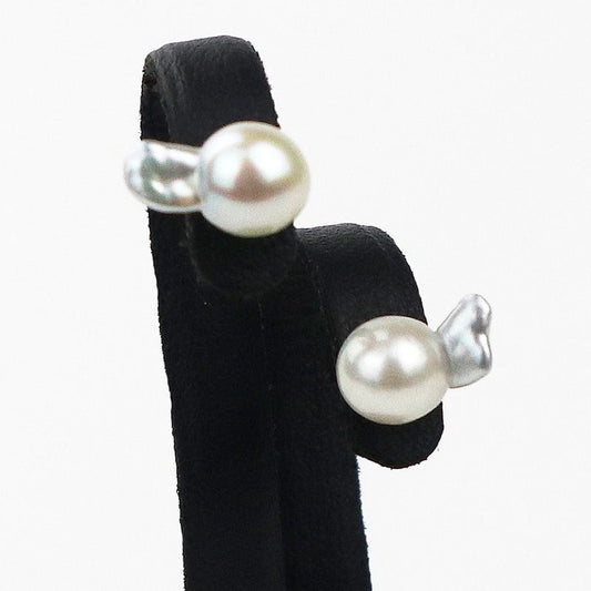 Stud Earrings - Akoya Pearl Non-Treated Baroque Fish 7.0-7.5mm