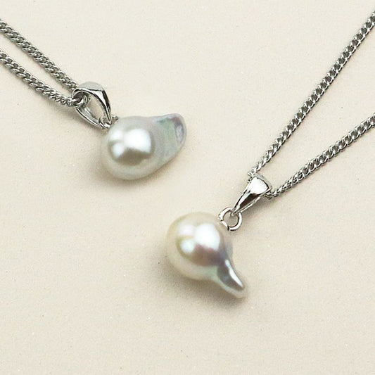 Pendant - Akoya Pearl Non-Treated Baroque Fish 7.0-7.5mm