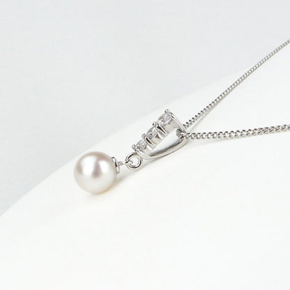 Pendant - Akoya Pearl Cubic Zirconia Line 7.0-7.5mm