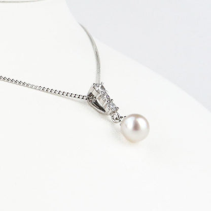 Pendant - Akoya Pearl Cubic Zirconia Line 7.0-7.5mm