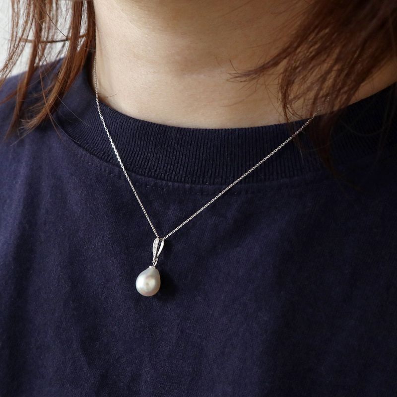 Pendant - Untreated Akoya Baroque Pearl 8.0mmUP