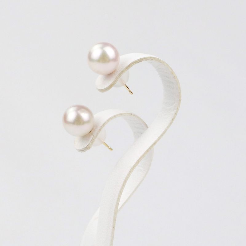 Stud Earrings - Akoya Pearl 7.5-8.0mm