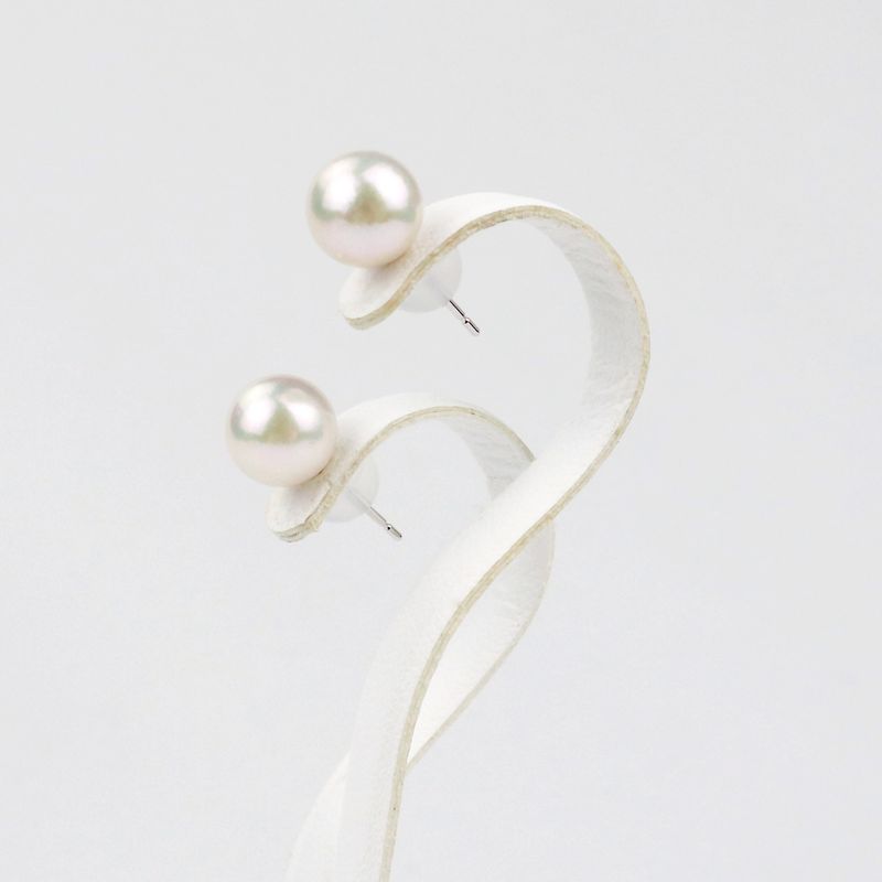 Boucles d'oreilles à tige - Perle Akoya 7,5-8,0 mm